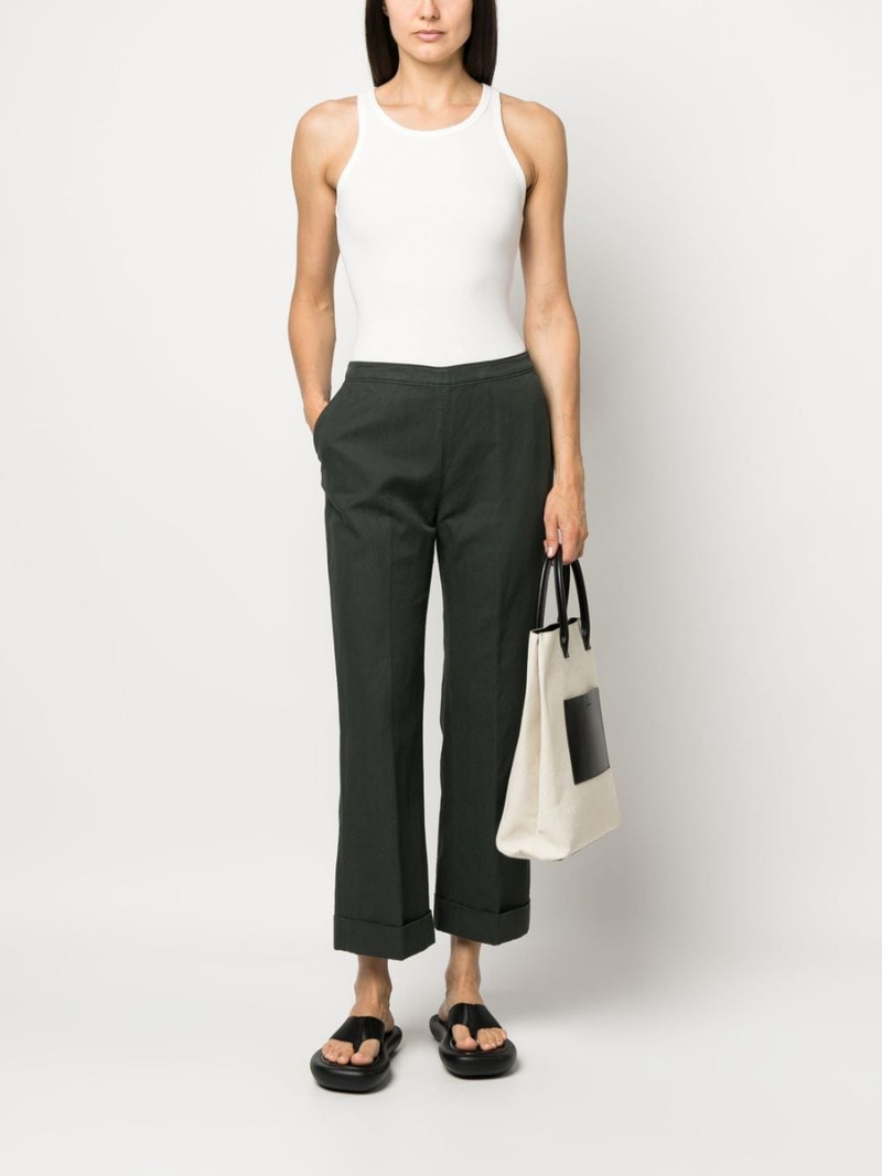 Aspesi cropped flared trousers outlook