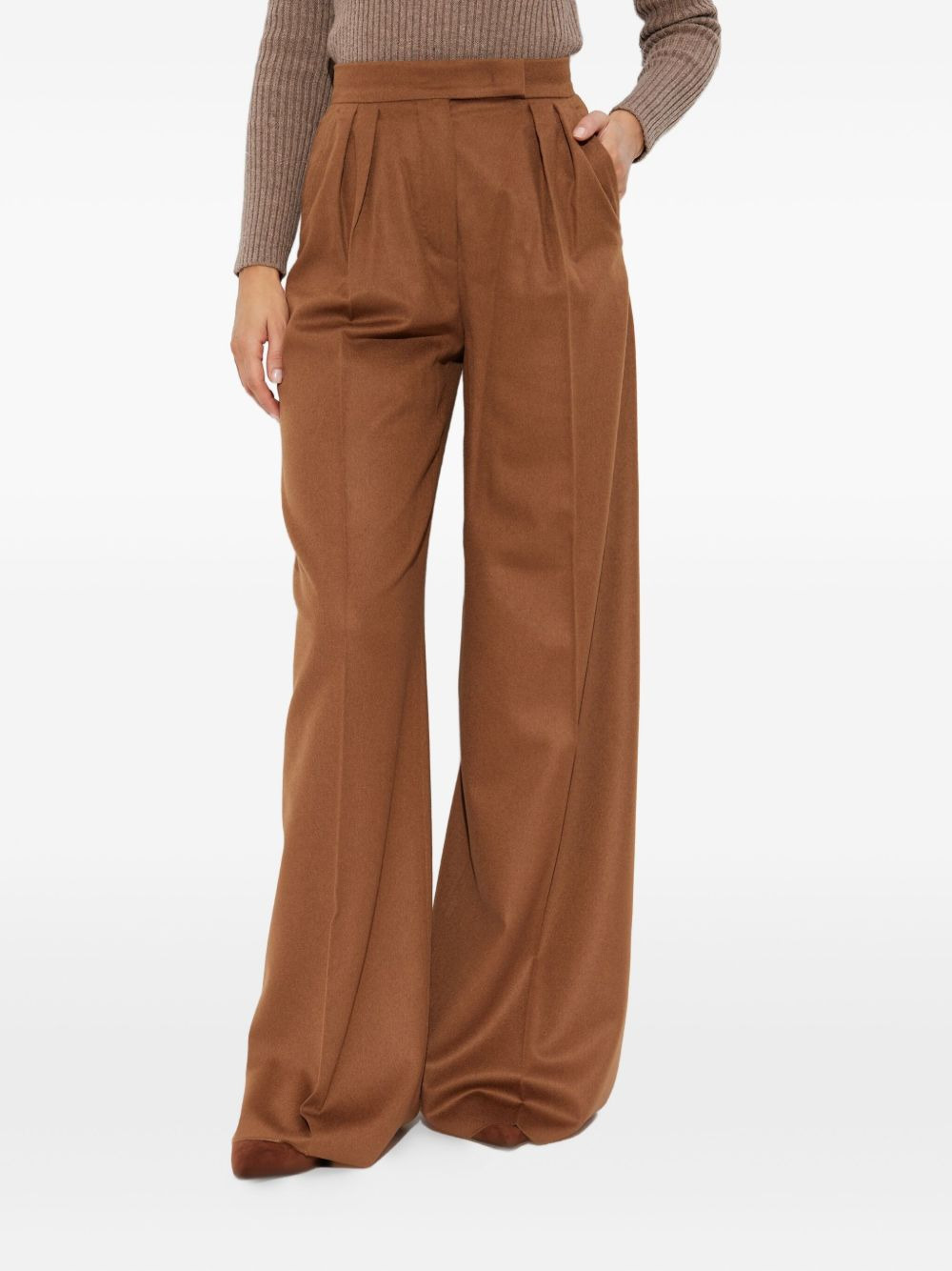 pleated-front trousers - 3