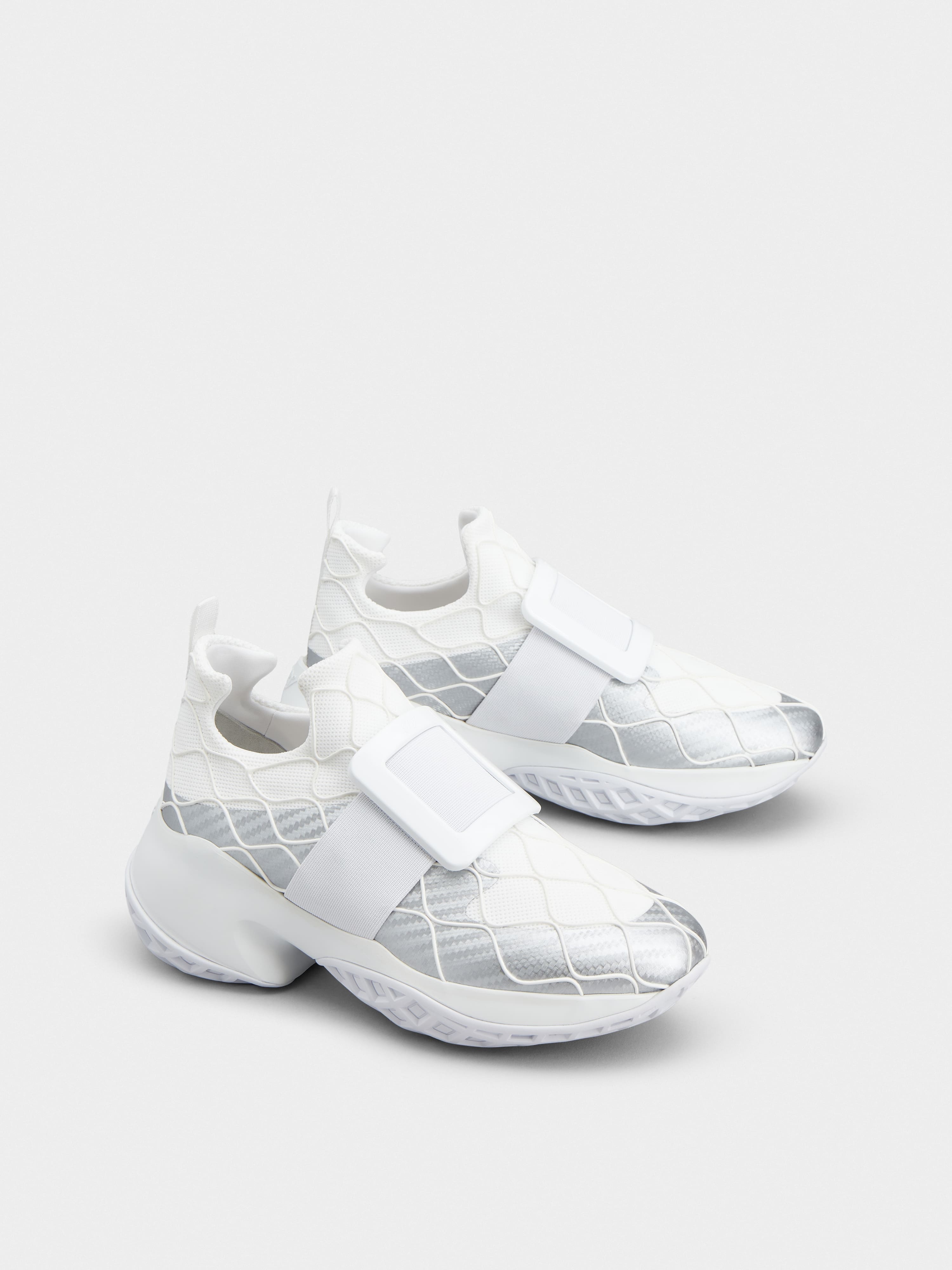 Viv' Run Technical Lacquered Buckle Sneakers in Technical Fabric - 2