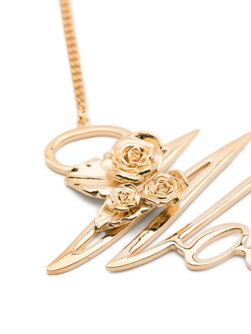 Blumarine rose-detail butterfly-detail necklace outlook