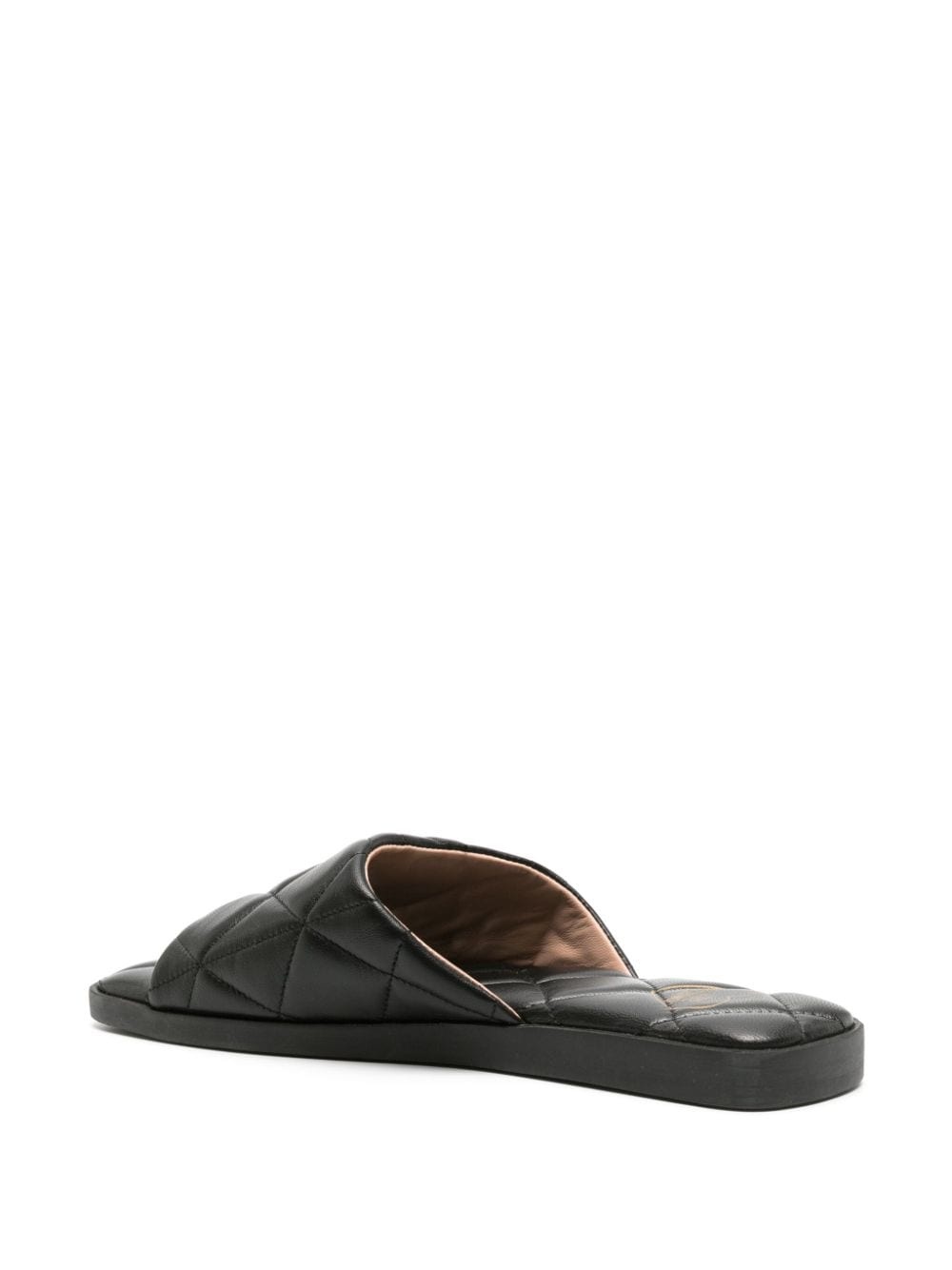logo-print quilted slides - 3