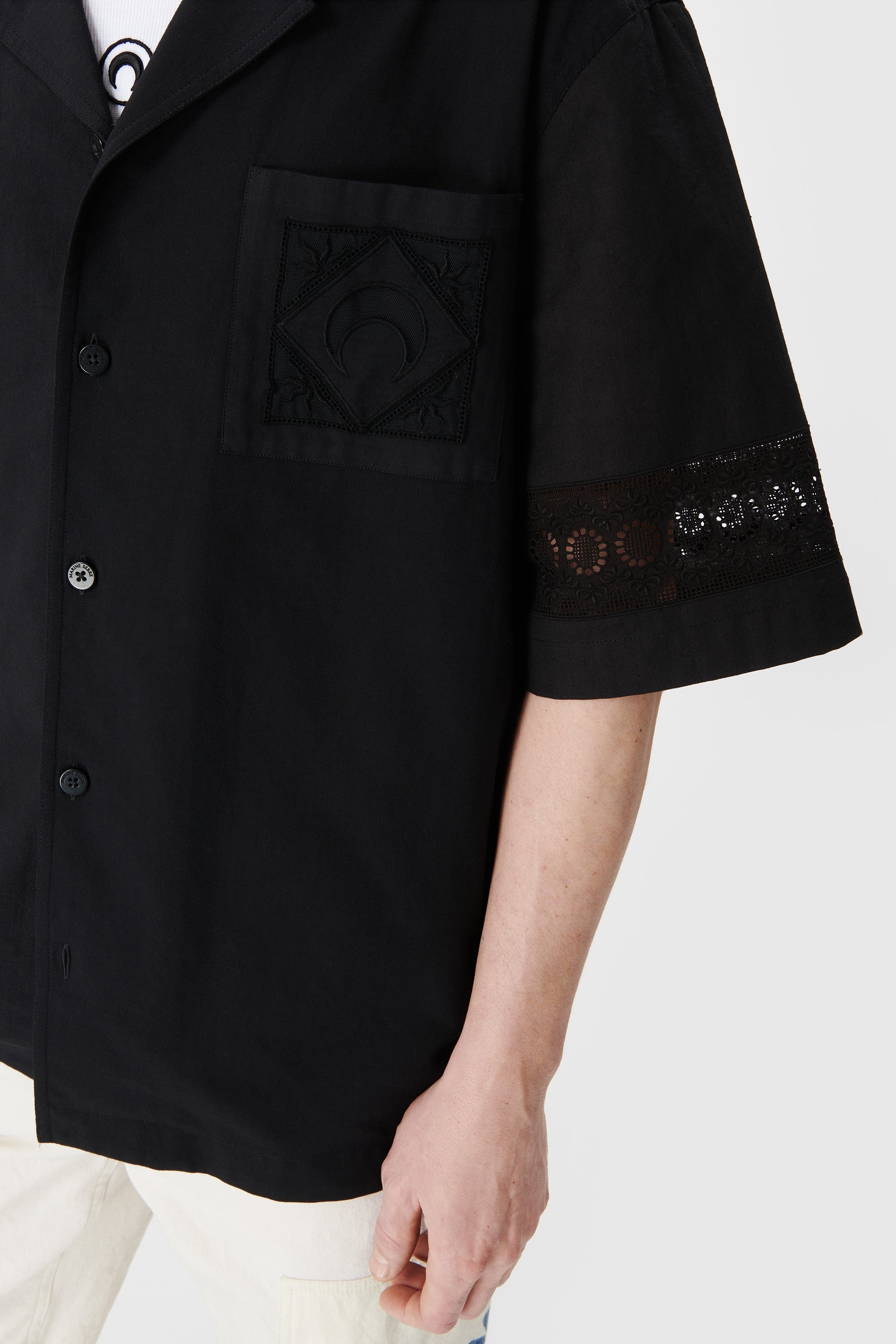REGENERATED HOUSEHOLD LINEN BOWLING SHIRT - 7
