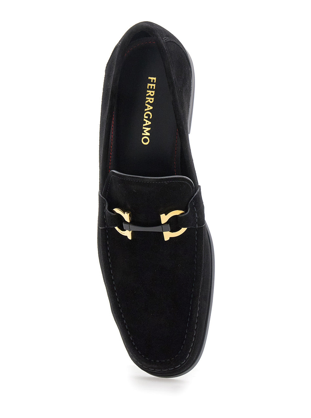 Ferragamo Men 'Grandioso 2' Black Loafers With Gancini In Suede Man - 4
