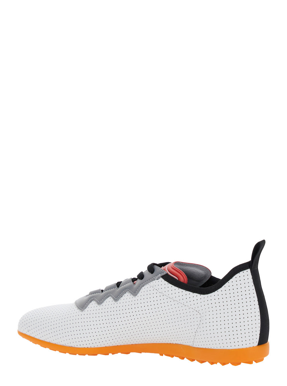 Valentino Garavani Men White Sneakers With Asymmetric Toe And Vlogo Detail On The Side In Tech Fabri - 3