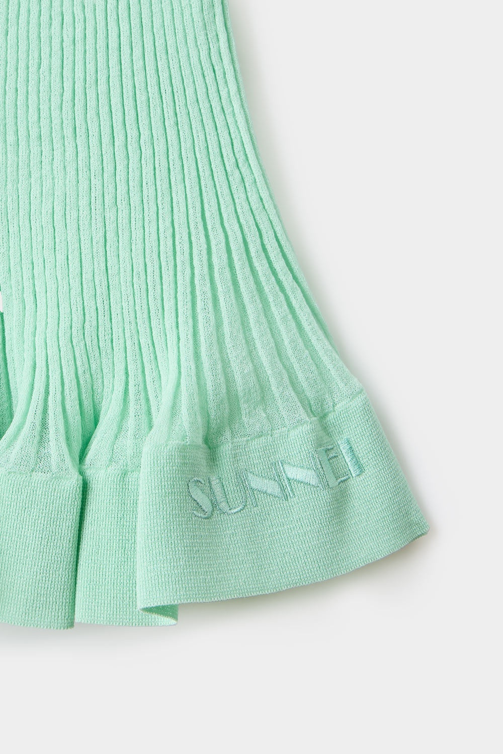 KNIT LONG SKIRT / light mint - 5