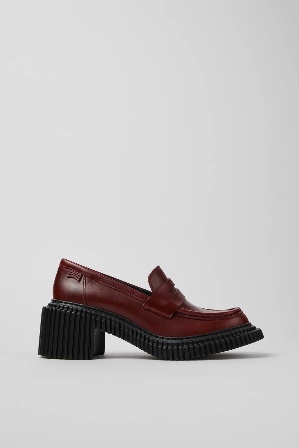 Pix London Burgundy Leather Moccasins for Women. - 1