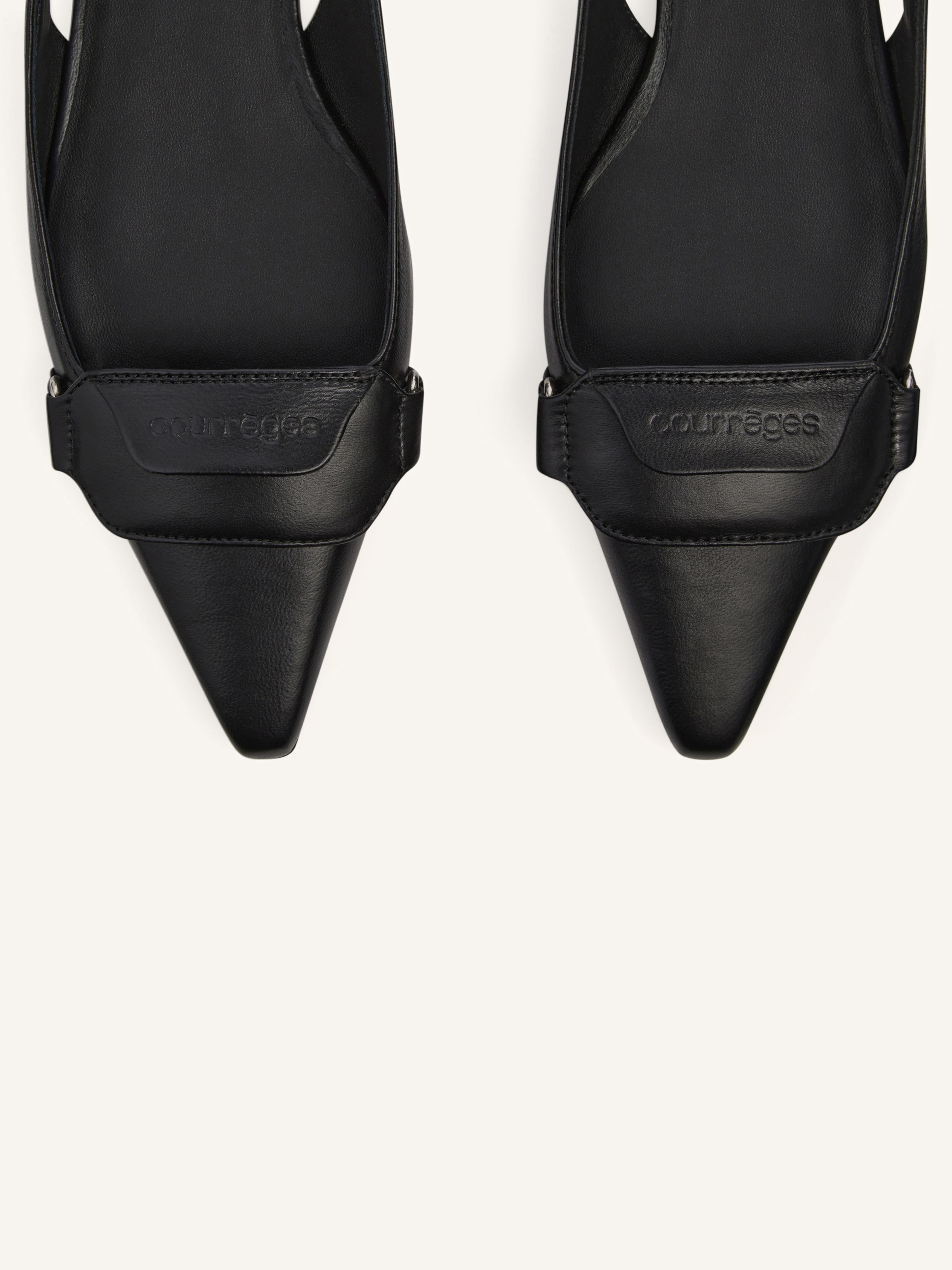 RACER LEATHER SLINGBACK BALLERINAS - 4