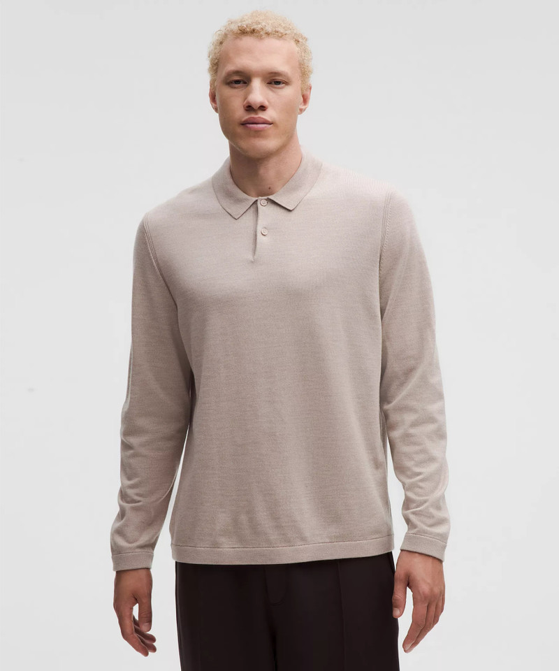 New Venture Long-Sleeve Knit Polo Shirt 1