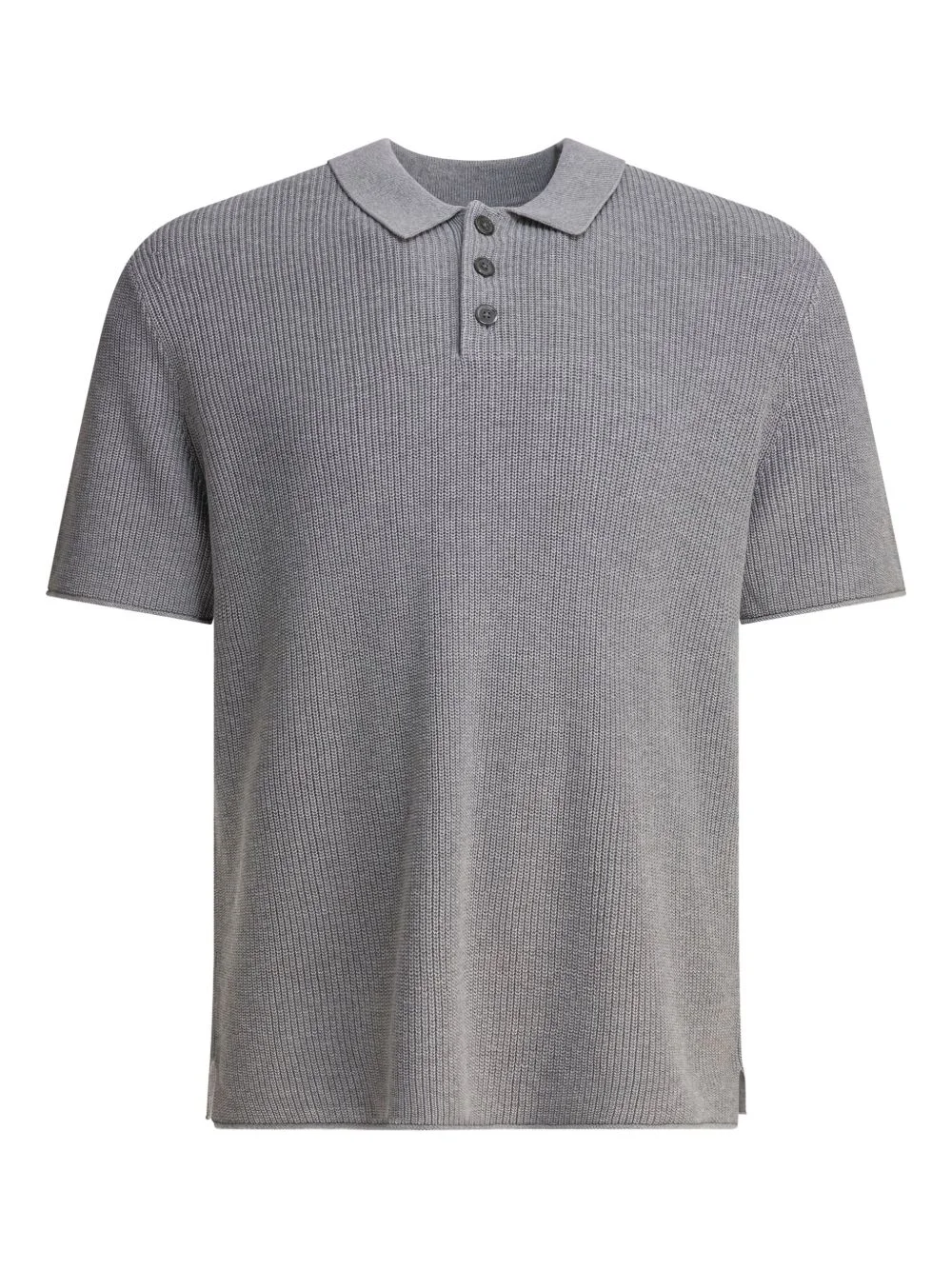 ribbed polo shirt - 1
