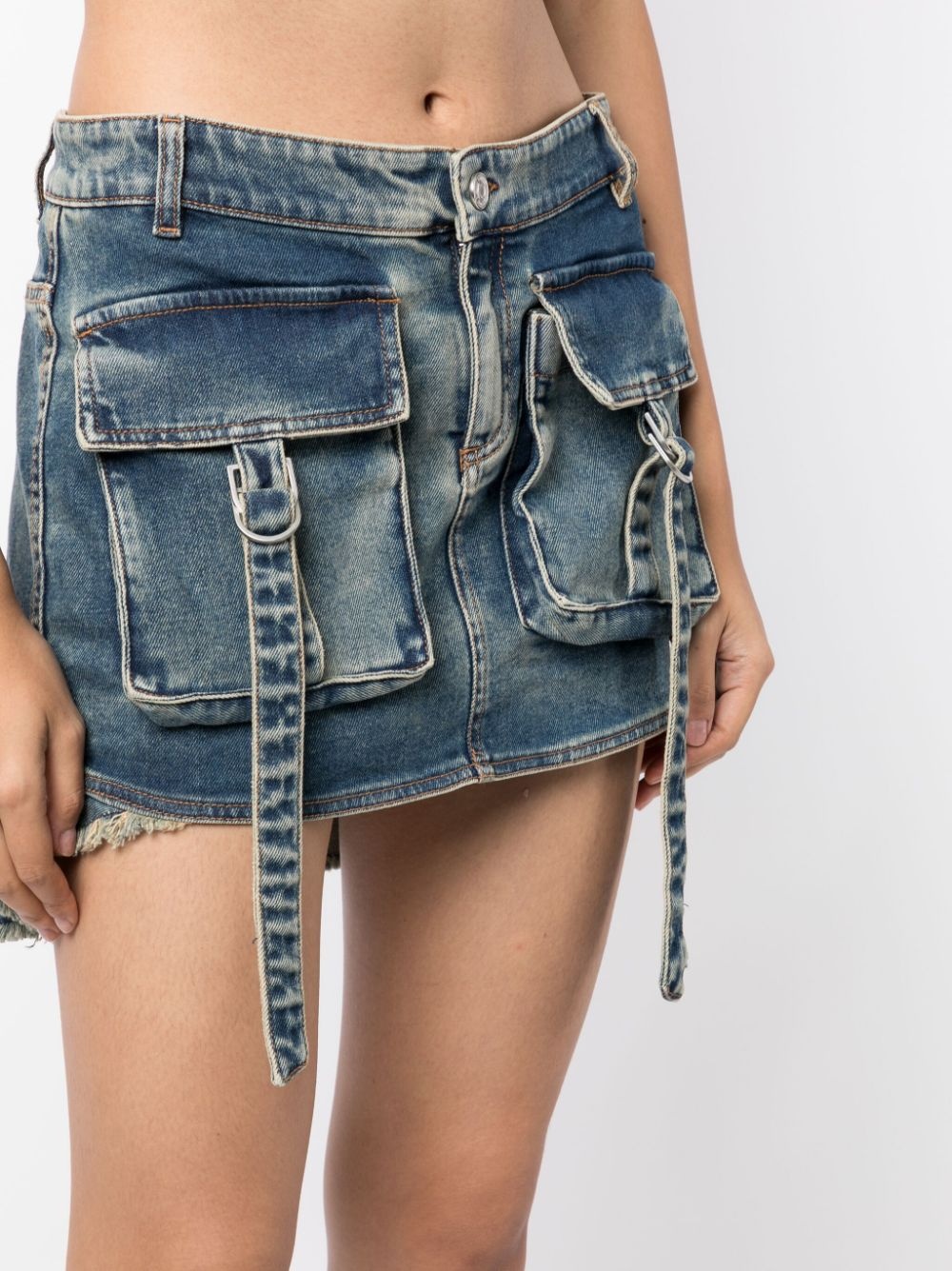 ruffle-detailing cotton skirt - 5