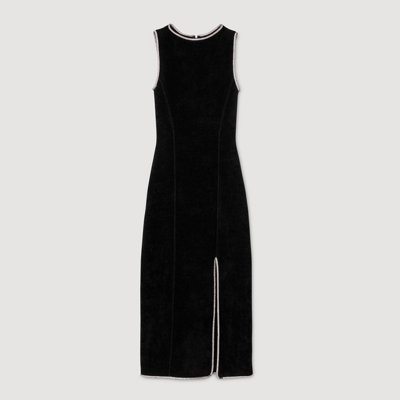 RHINESTONE SLIT MAXI DRESS 1