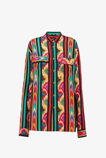 Multicolor silk shirt - 1