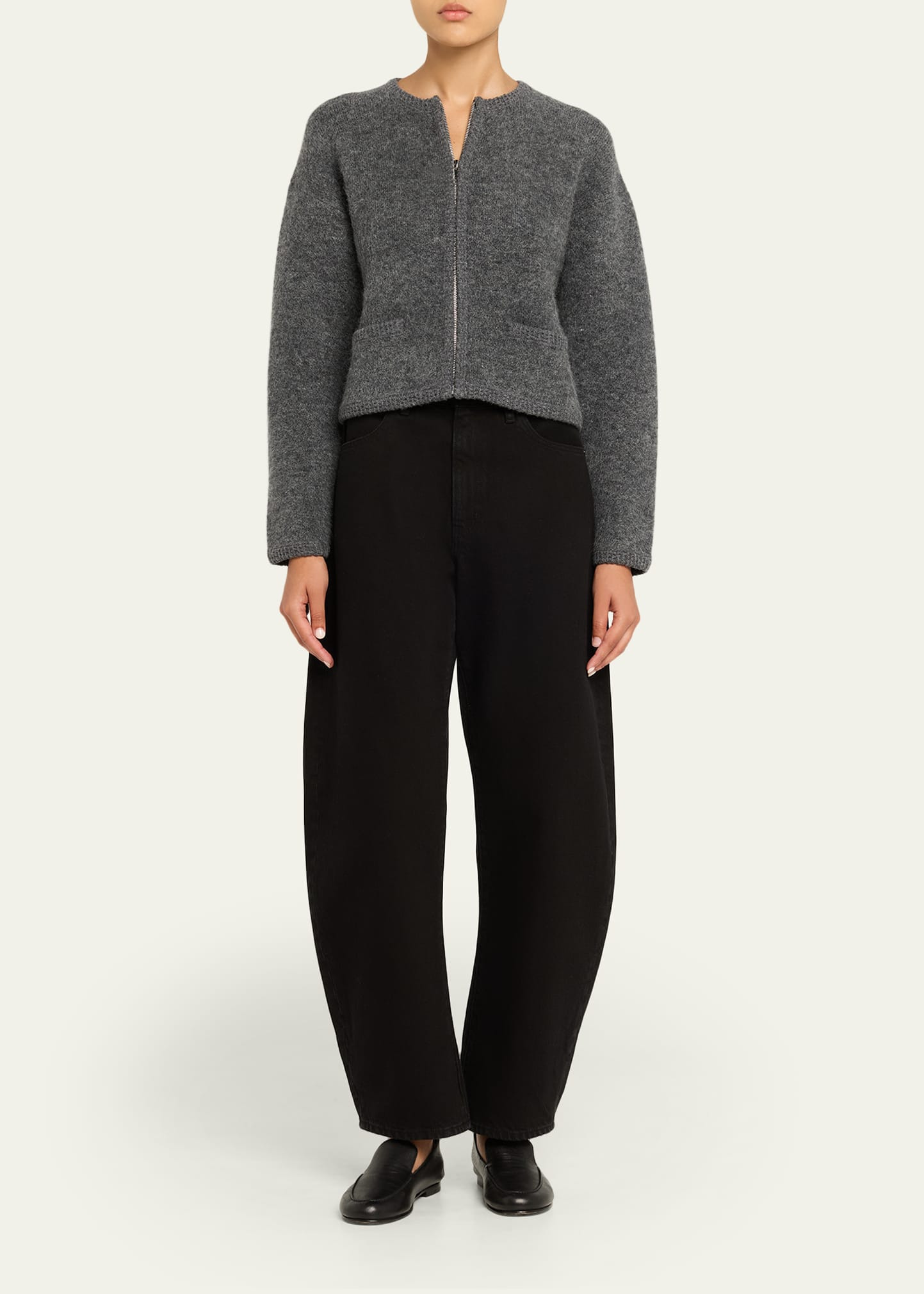 Lofty Crochet Trim Cashmere Cardigan - 2