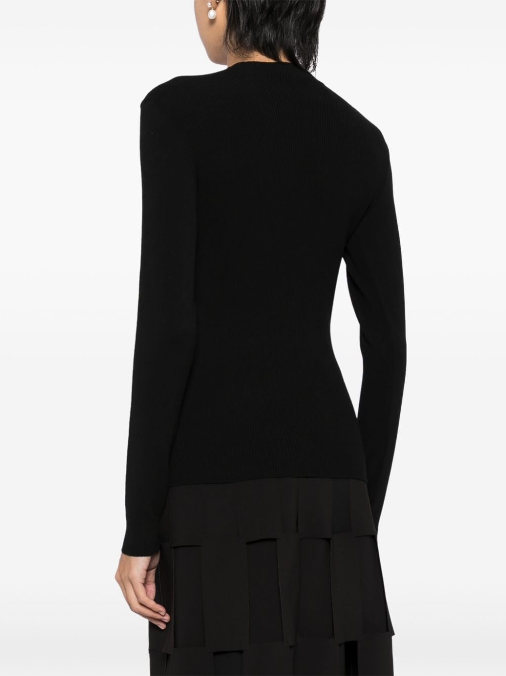lip-appliqué knitted top - 4