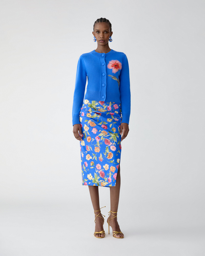 CAROLINA HERRERA Floral-Embroidered Cardigan outlook