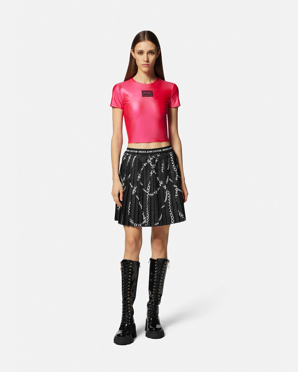Necklace Pleated Mini Skirt - 2