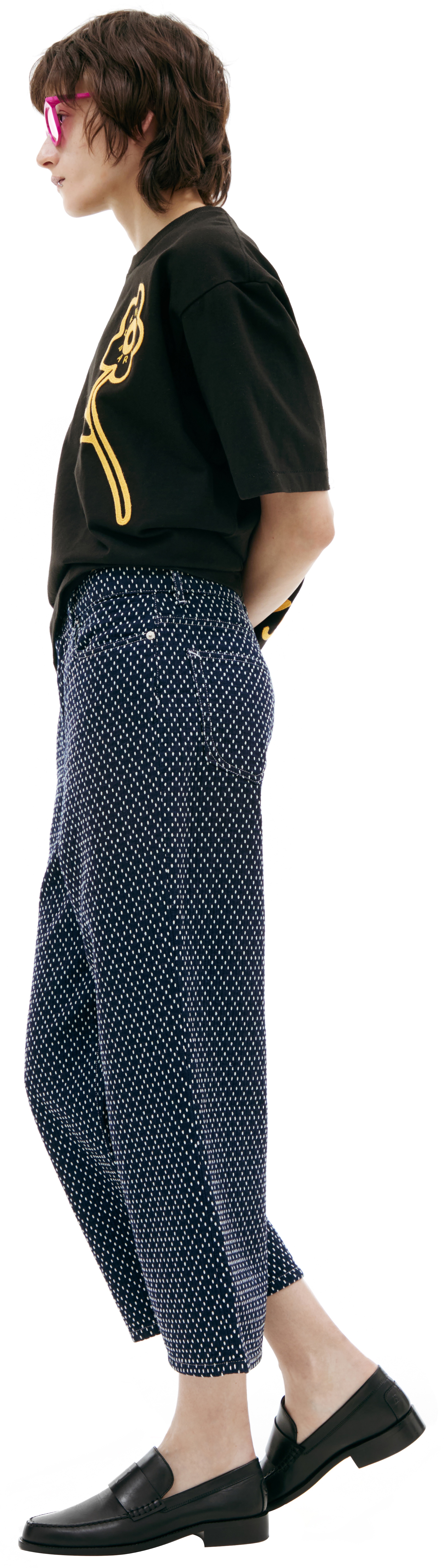BLUE MONOPRINT JEANS - 2