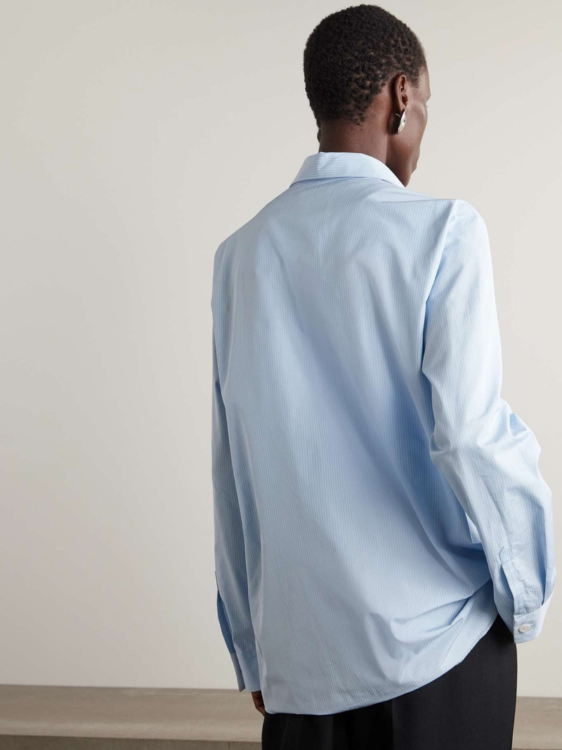 Monday embroidered striped cotton-poplin shirt 4