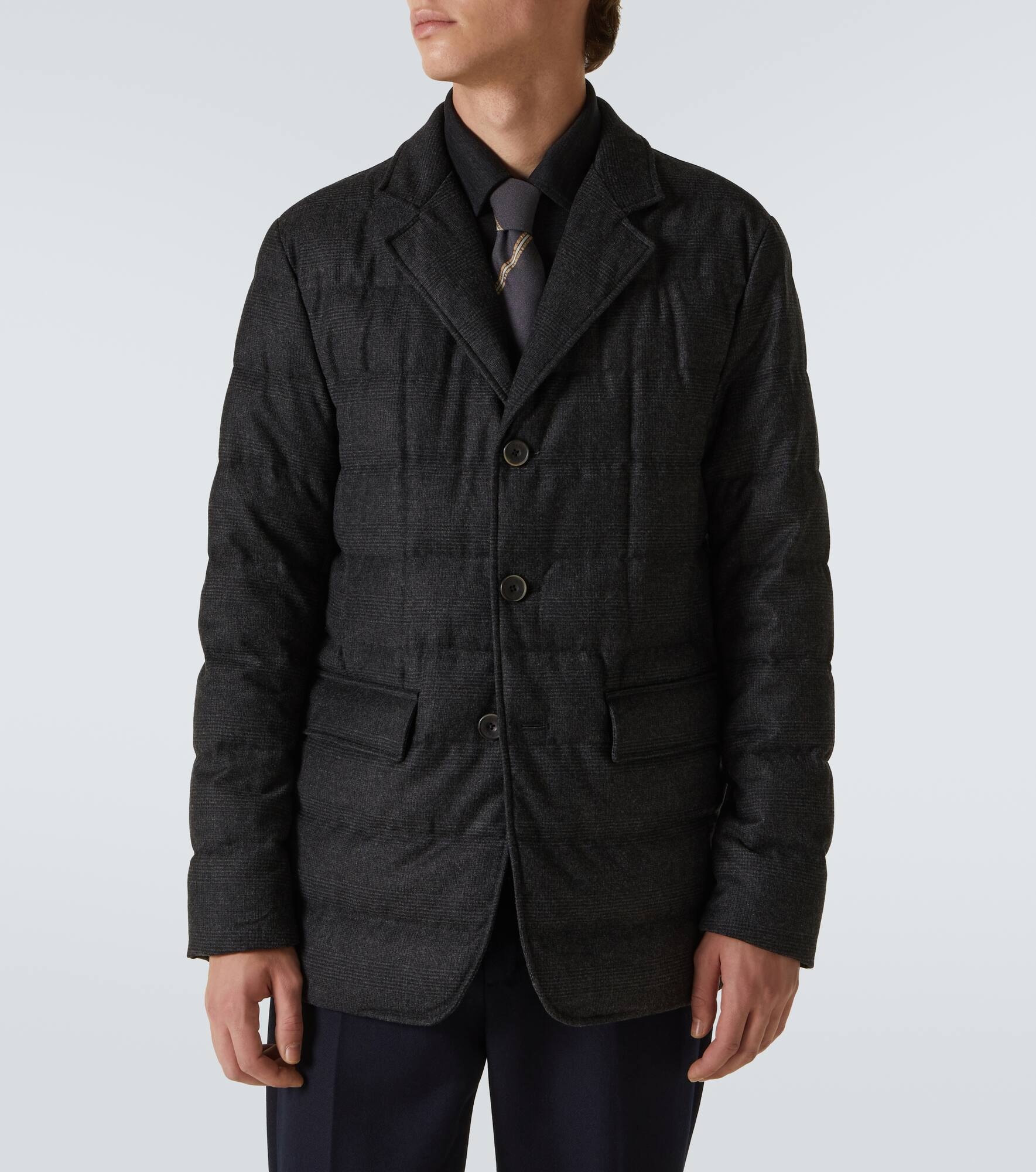 Convertible wool and cashmere down blazer - 5