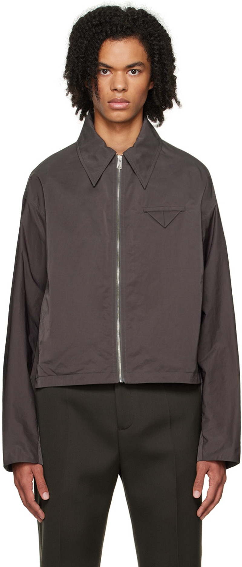 Gray Triangle Pocket Jacket 1