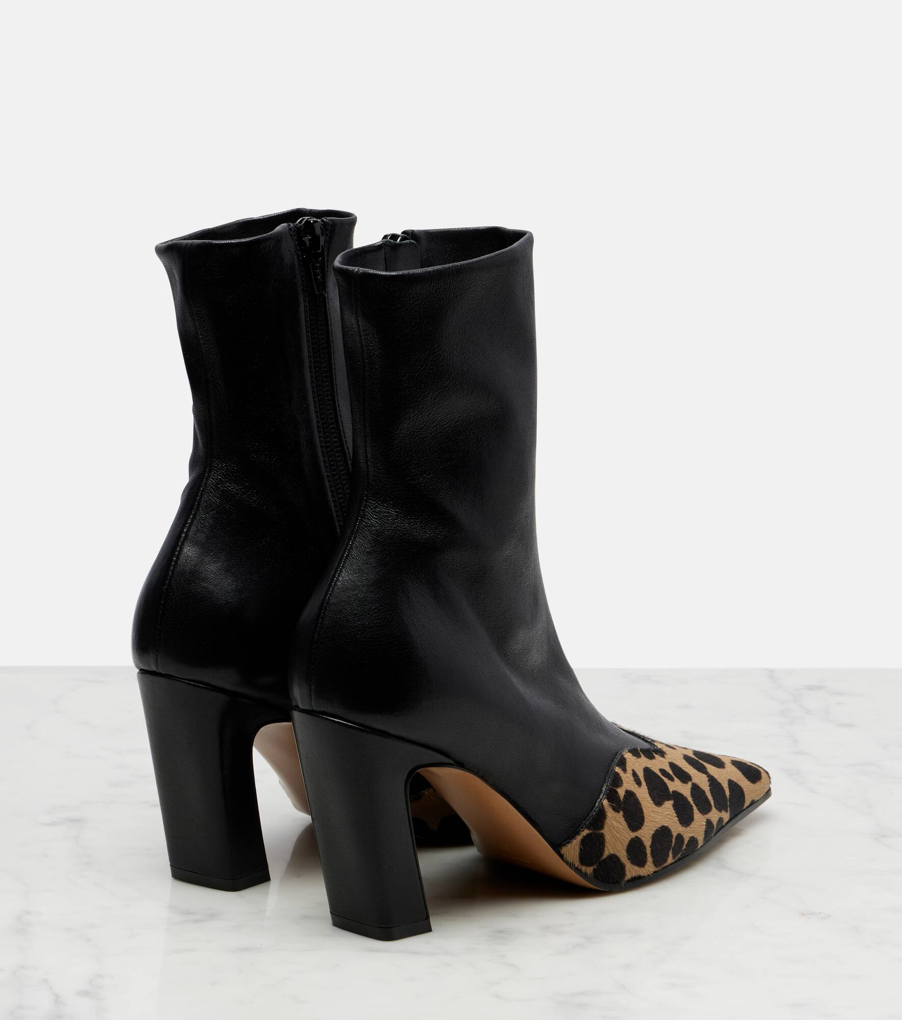 Nevada 85 calf hair and leather ankle boots - 2