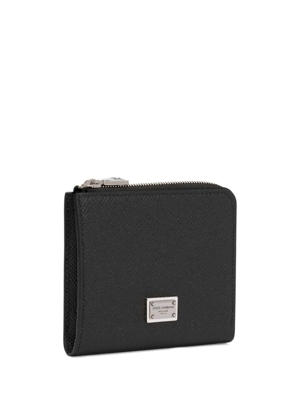 logo-plaque leather wallet - 3