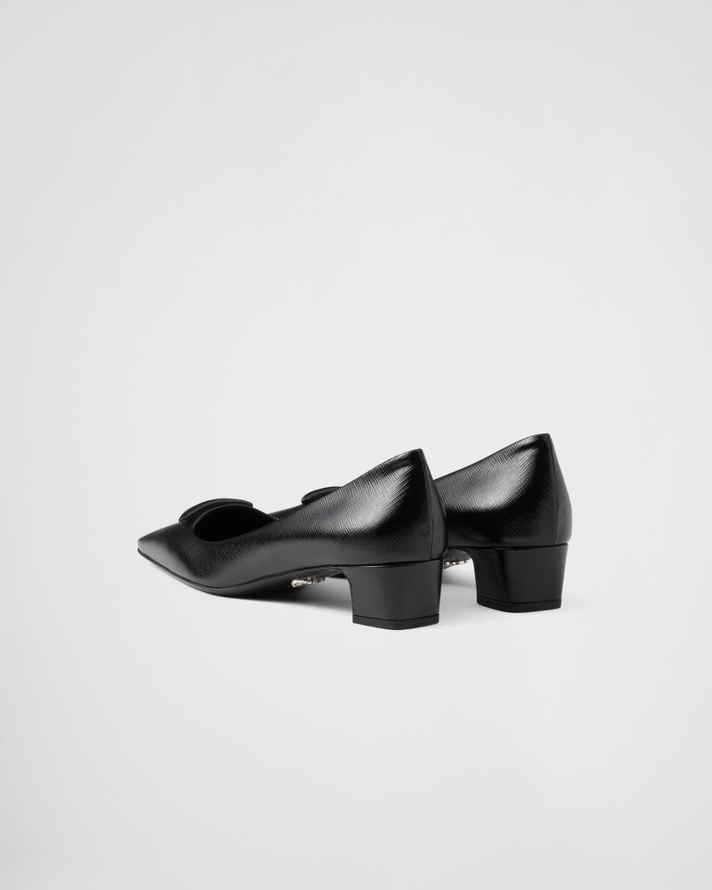 Patent Saffiano leather pumps 5