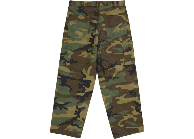 Supreme Supreme Jacquard Logos Double Knee Denim Painter Jean Woodland Camo outlook