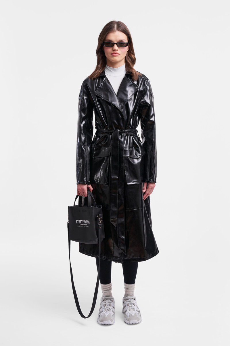 Stutterheim Kista Opal Trench Coat Black outlook