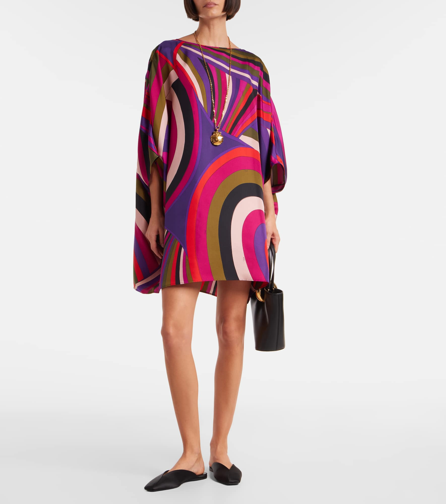 Iride silk satin minidress - 2