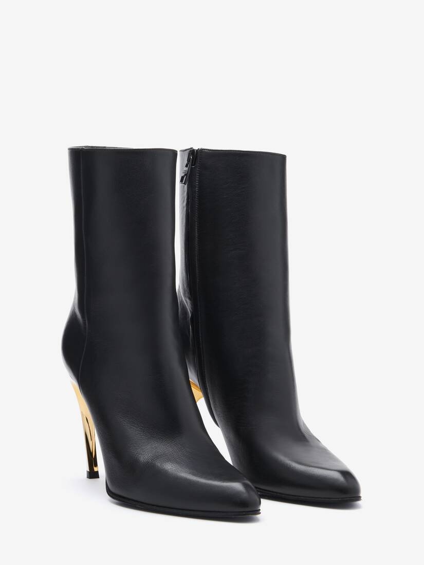 Women's Armadillo Ankle Boot in Black/silver/gold - 2