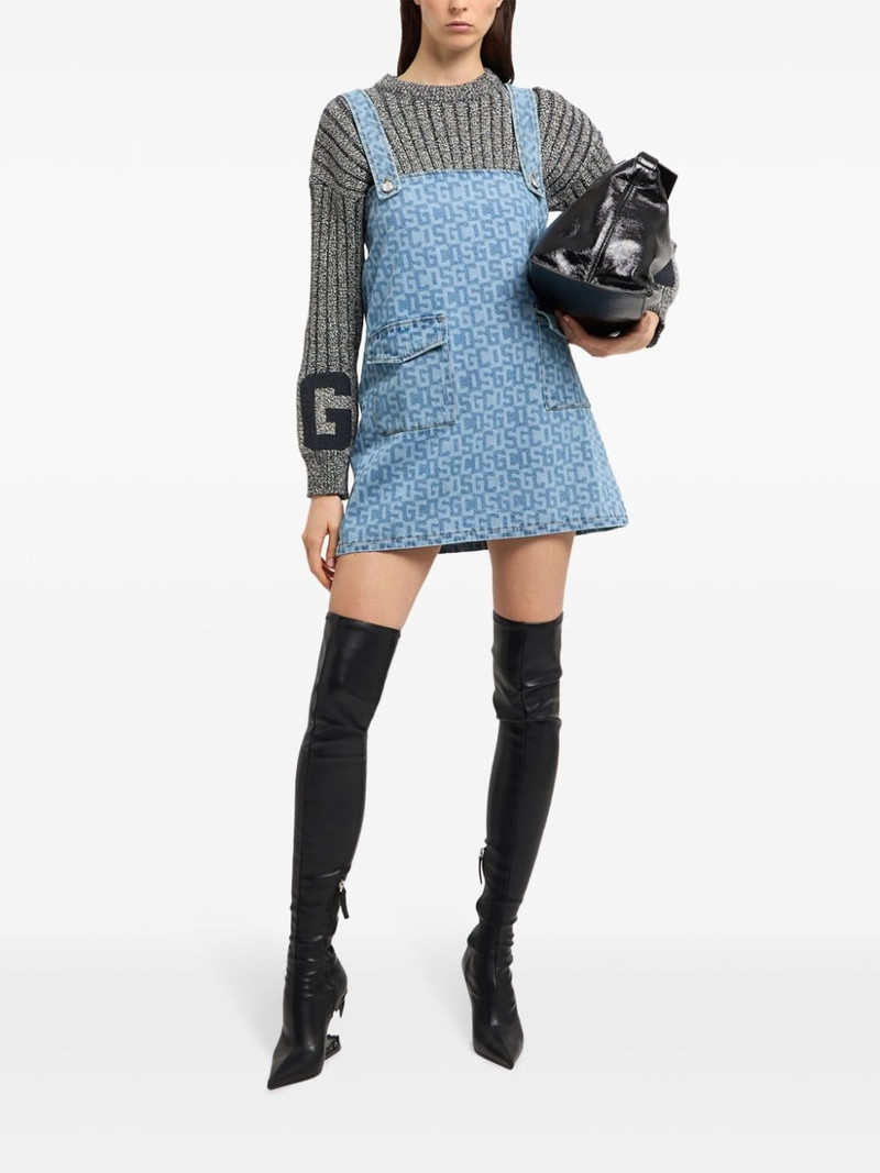 GCDS monogram denim dress outlook