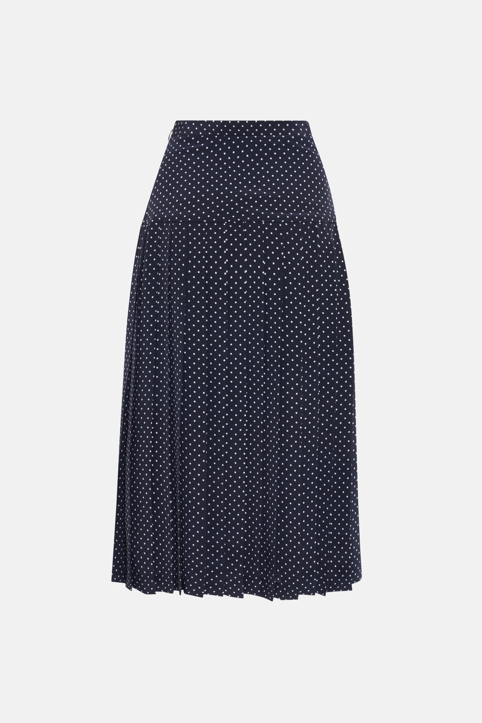 POLKA DOT SILK PLEATED SKIRT - 2