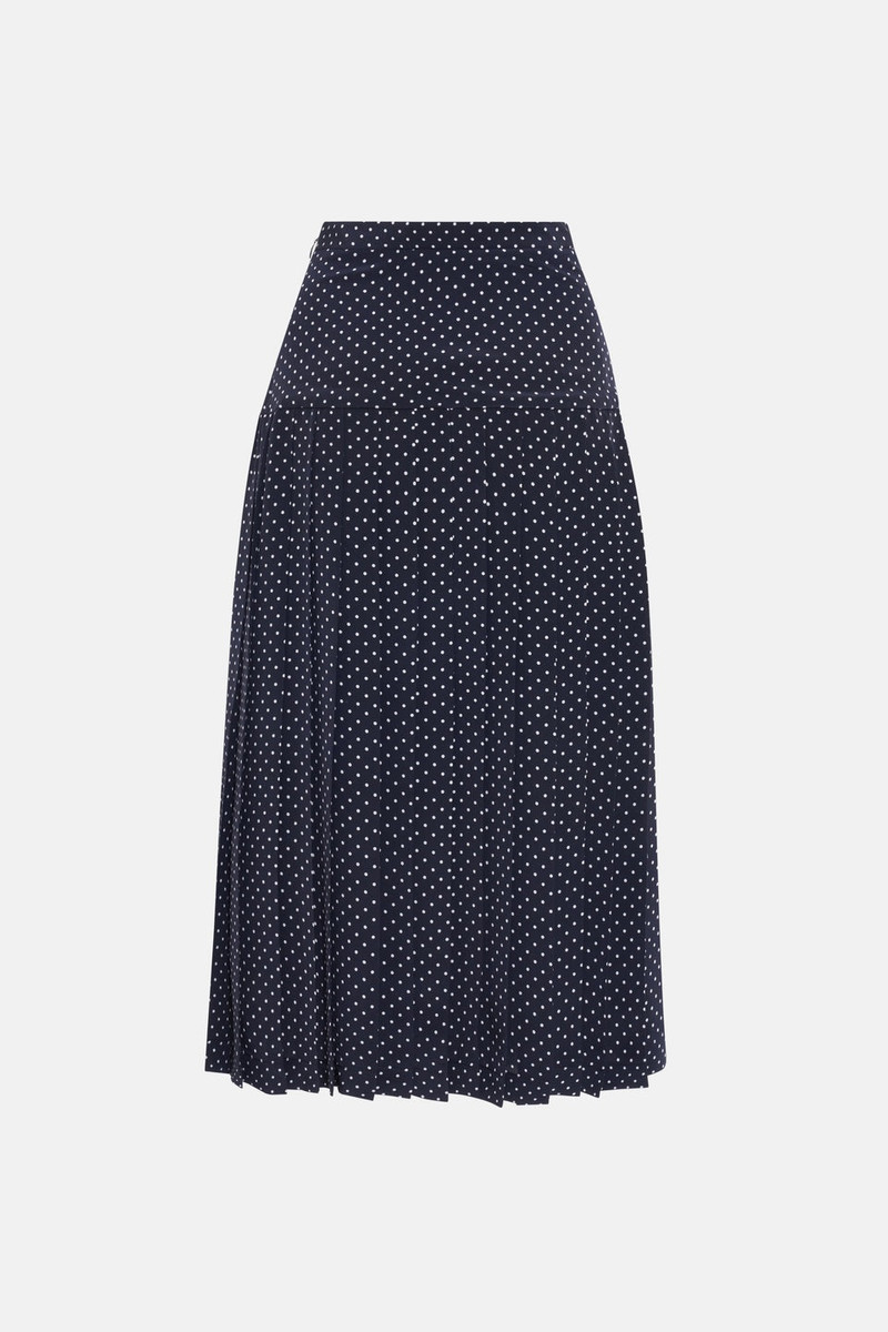 POLKA DOT SILK PLEATED SKIRT 2