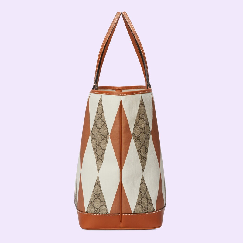 GG rhombus print large tote bag 6