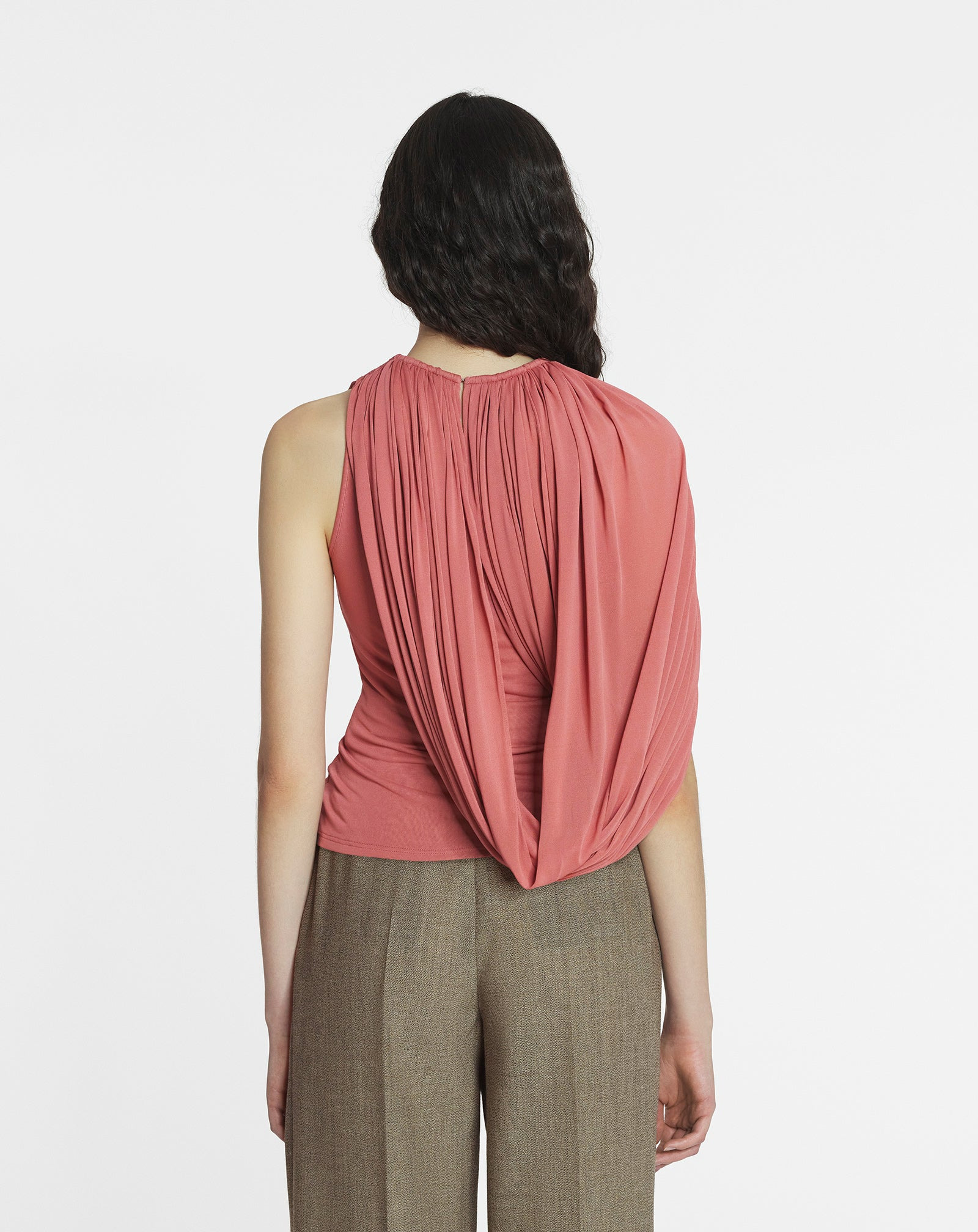 DRAPED JERSEY TOP - 4