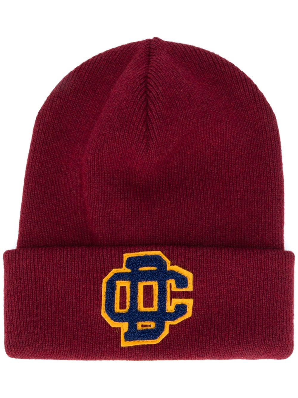 logo patch wool beanie - 1