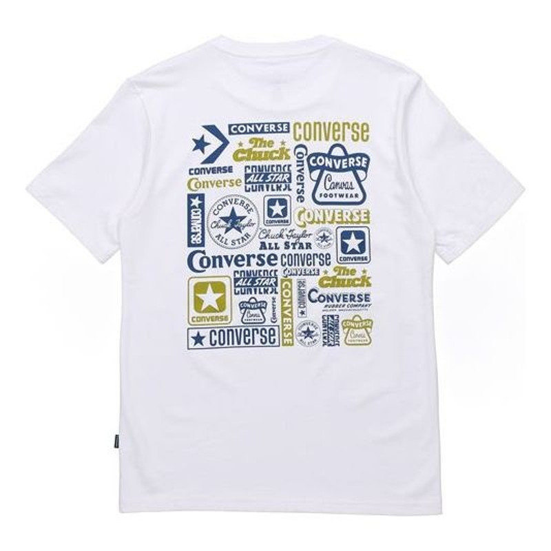 Converse Men's Converse Logo Printing Casual Short Sleeve White 10018868-A01 outlook