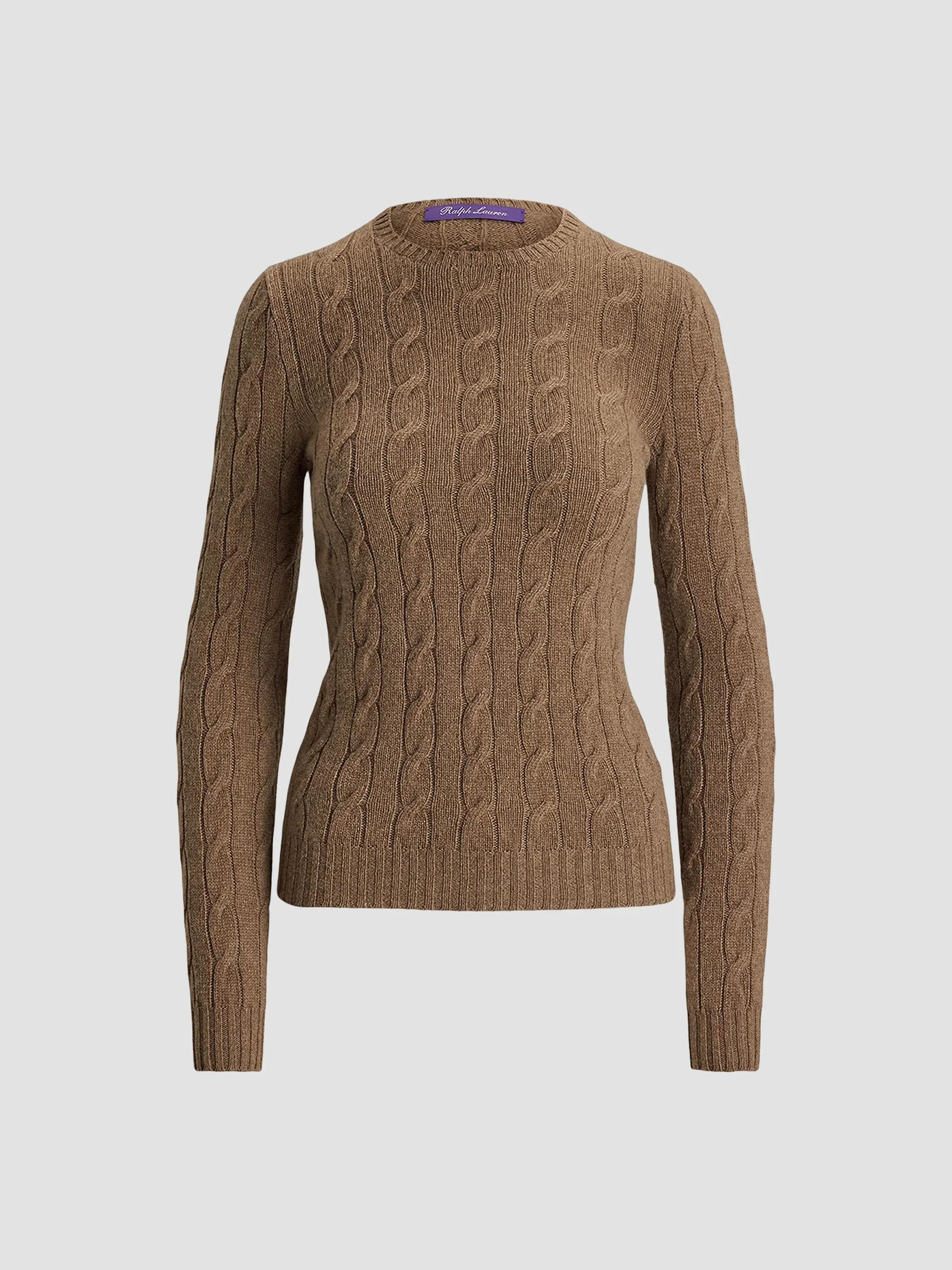 Women's Cable-Knit Cashmere Sweater - Beige - 1