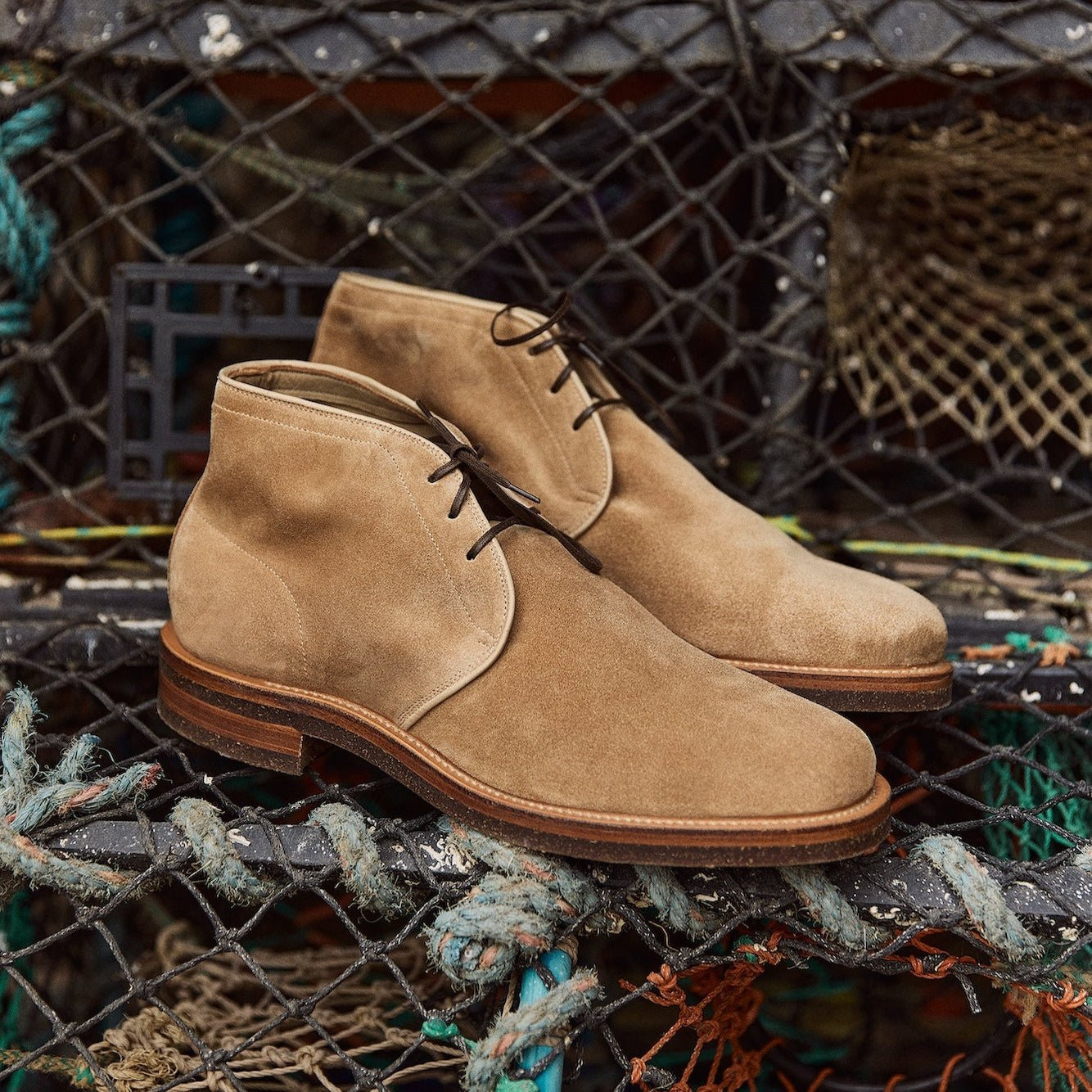 Uplands - Peanut Papillon Calf Suede (Lactae Hevea Sole) - 2