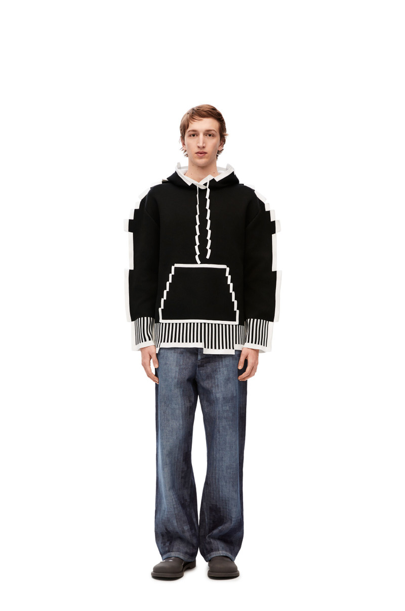 Loewe Pixelated hoodie in technical knit outlook