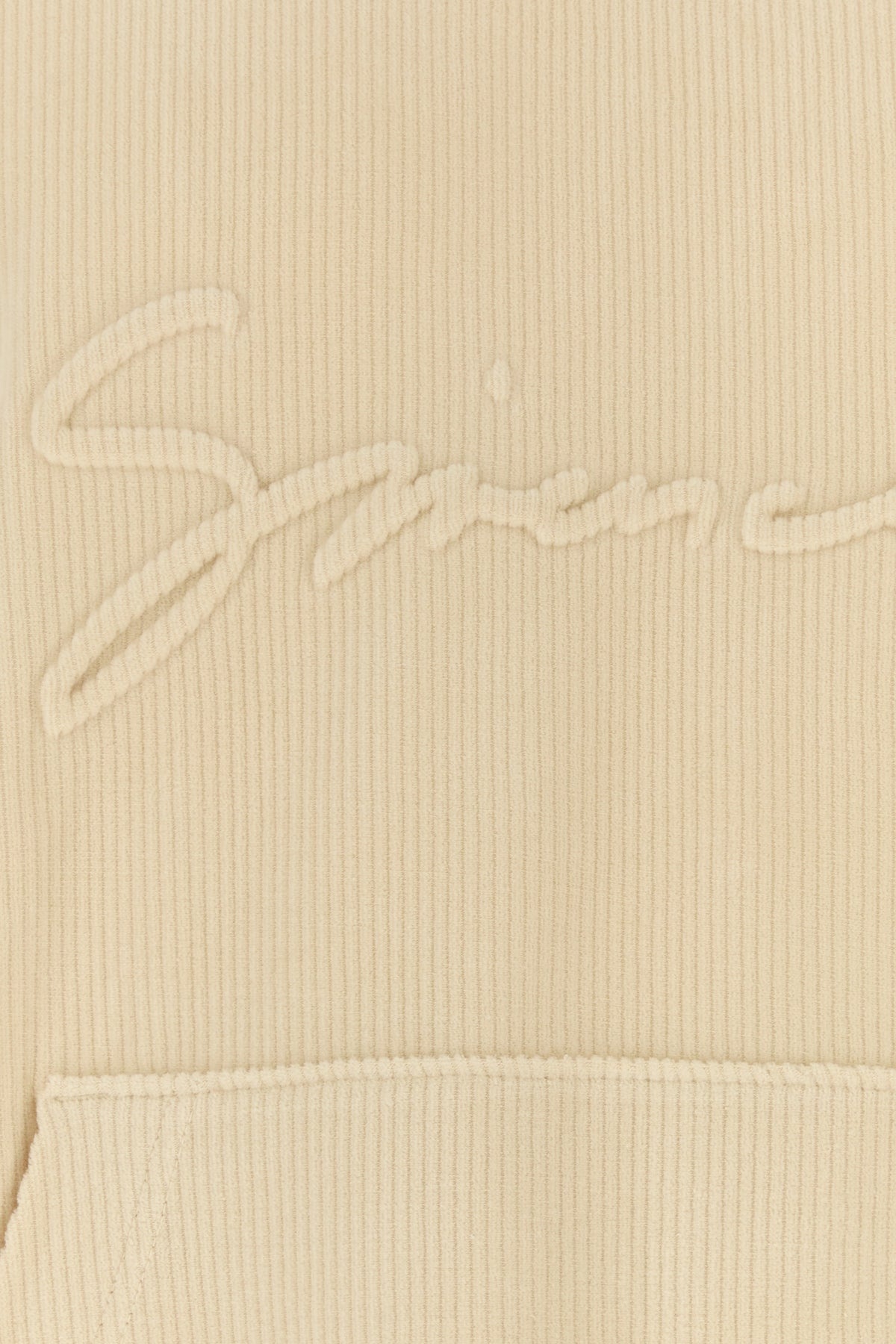 Cream stretch corduroy sweatshirt - 3