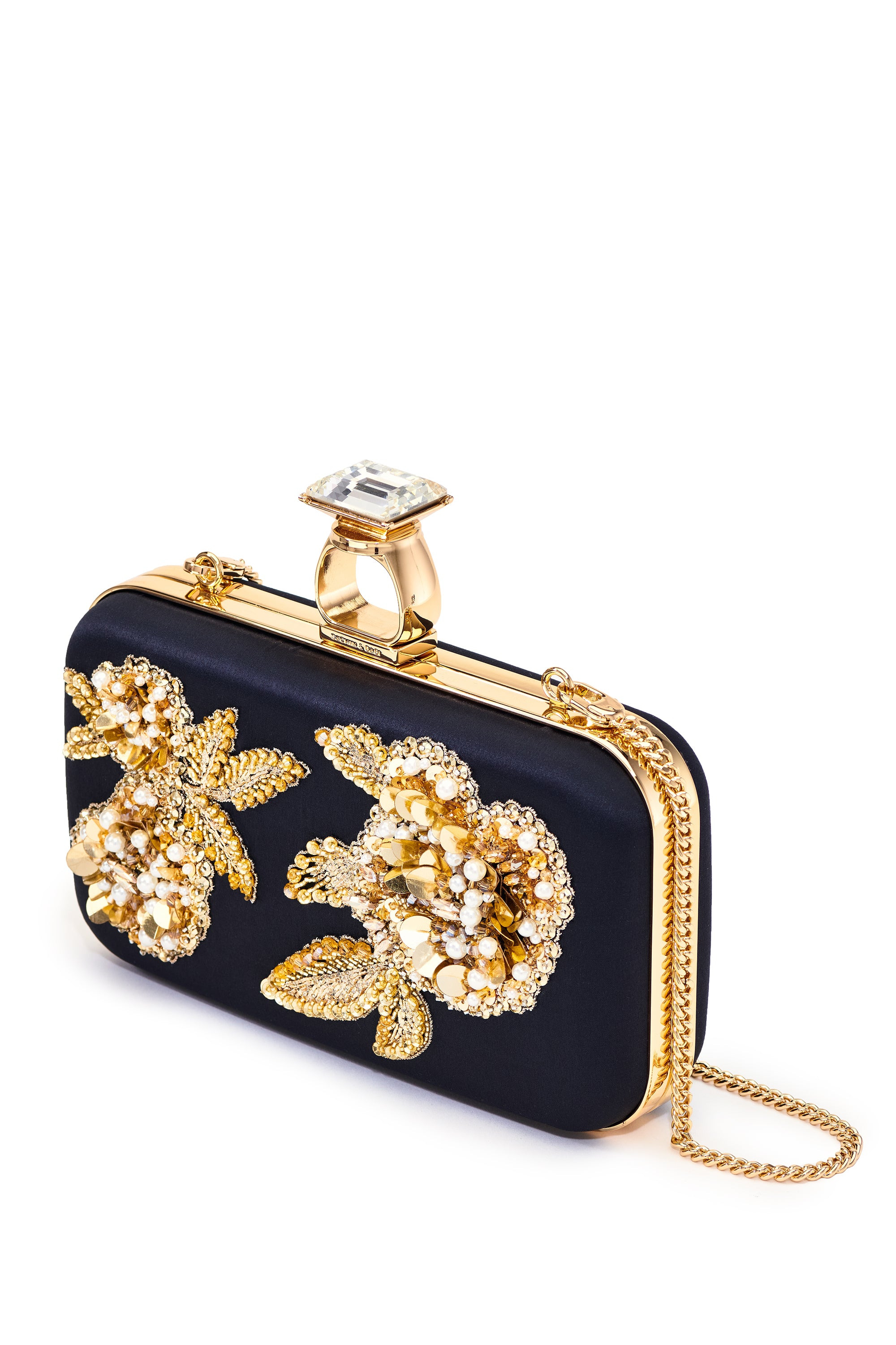 Embellished On The Rocks Clutch - Black - 3