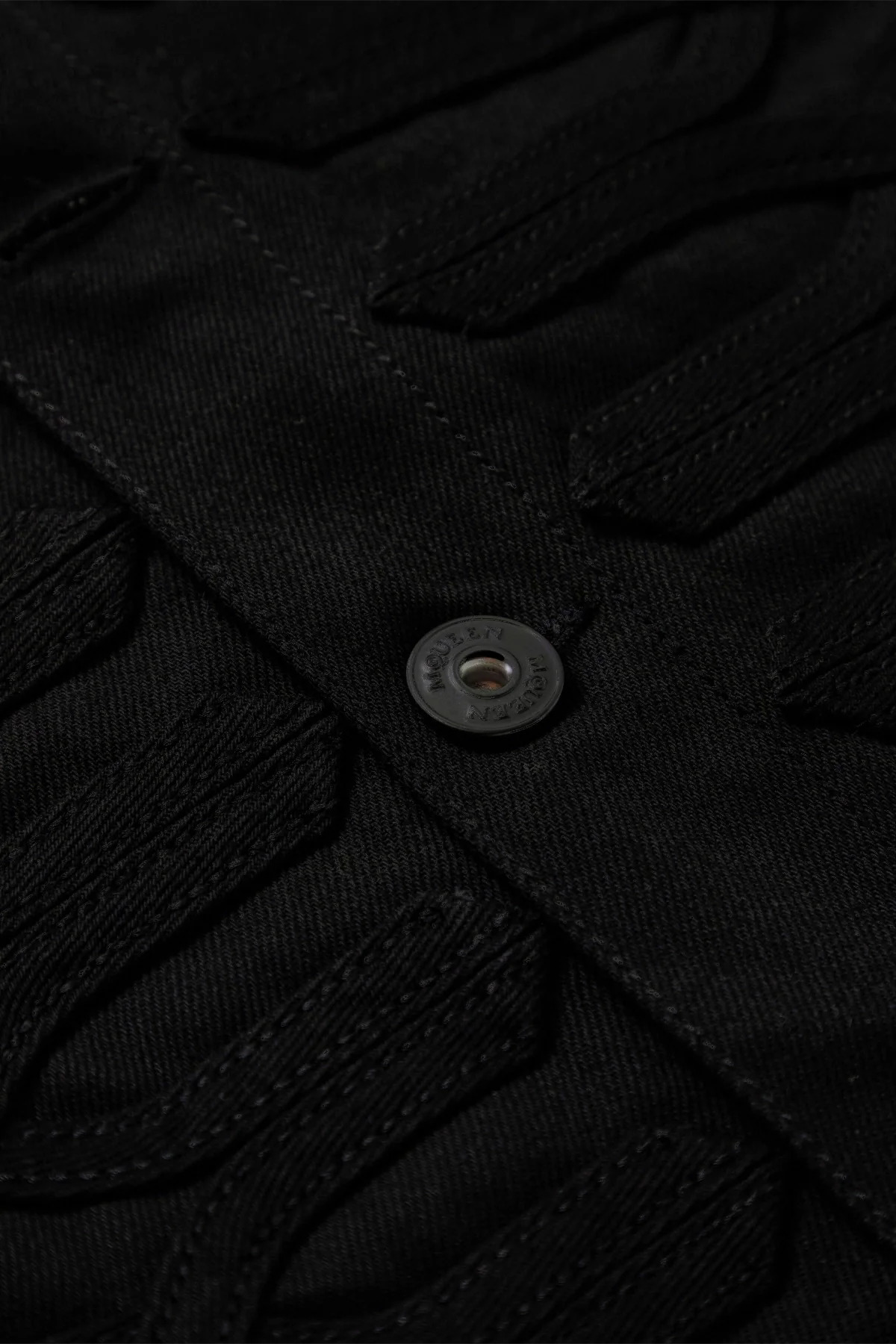 McQueen Military Denim Jacket Black - 6