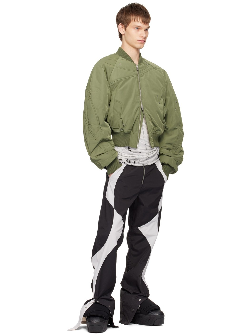 SSENSE Exclusive Green Tranquil Bomber Jacket - 4