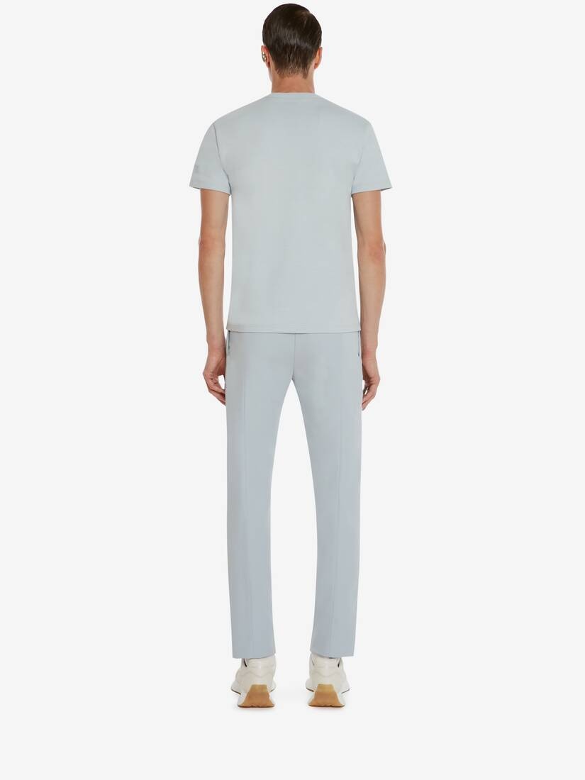 Men's McQueen Signature T-shirt in Spring Blue - 4