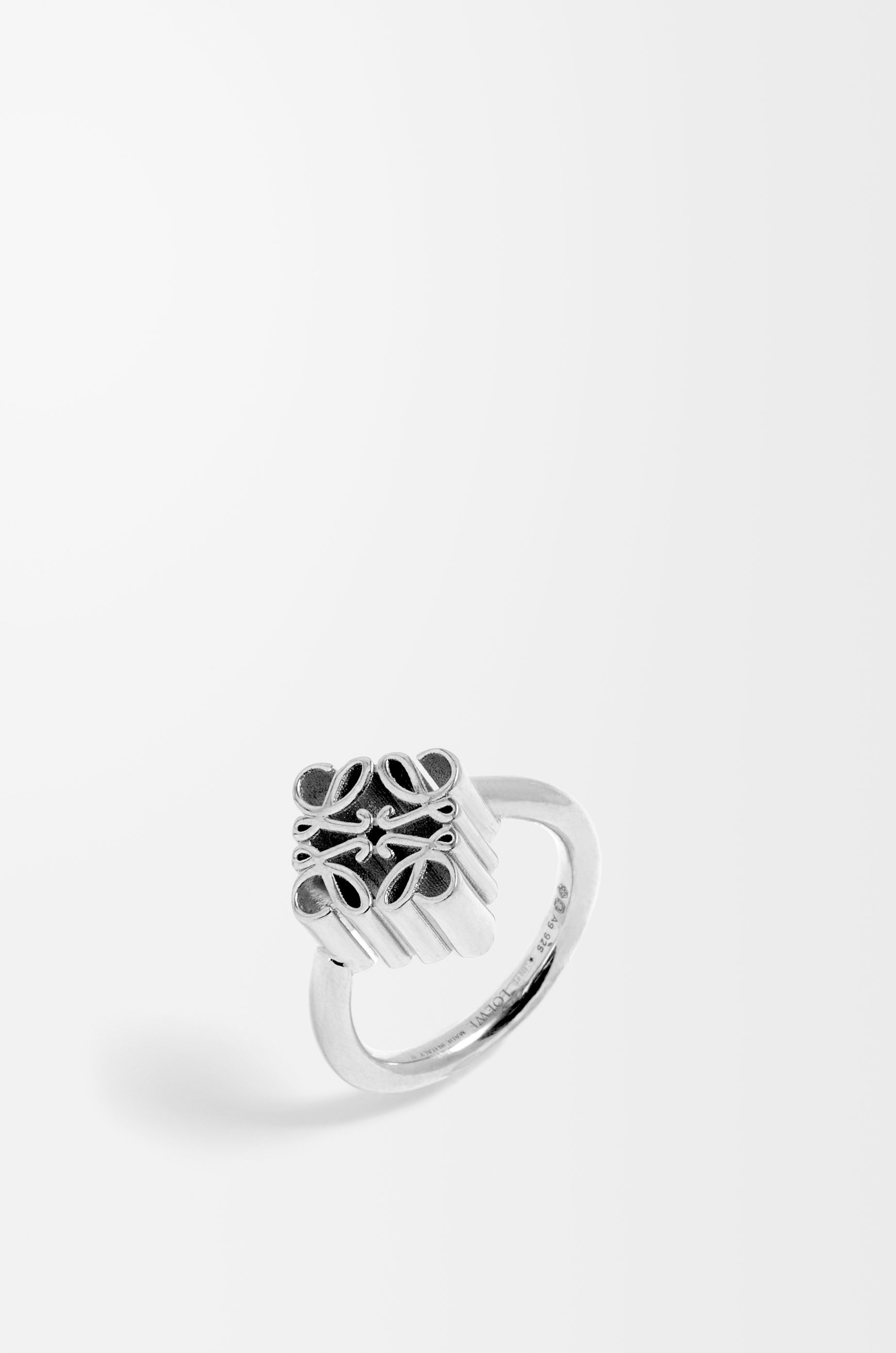 Single Anagram ring in sterling silver - 3