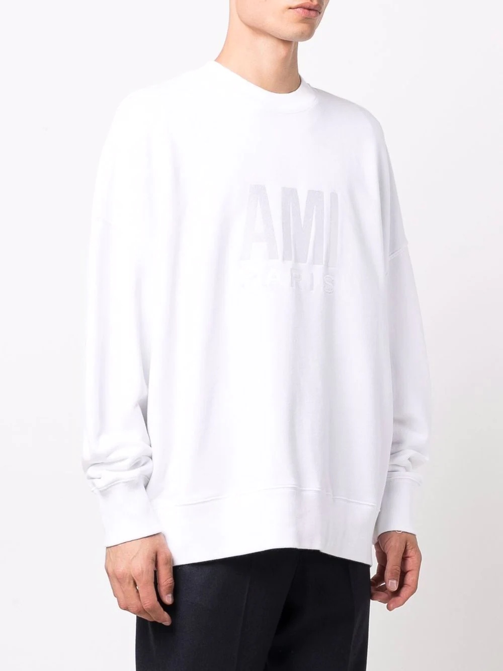 logo-print cotton sweatshirt - 4