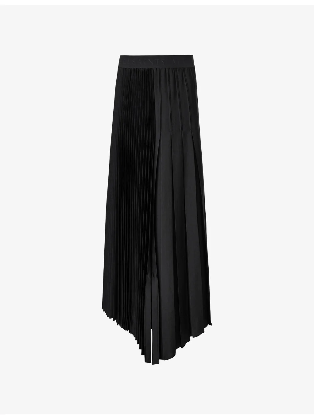 Jax Pleated Satin Midi Skirt - 1