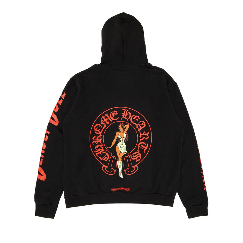 Chrome Hearts Chrome Hearts x Deadly Doll Online Exclusive Hoodie 'Black/Red' outlook